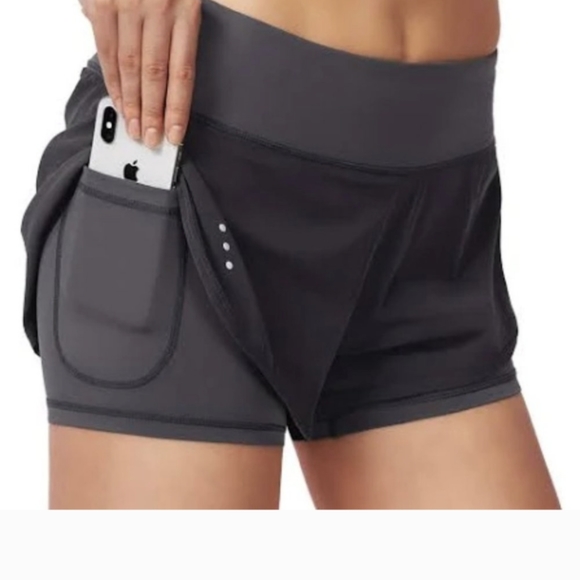soothfeel Pants - (2) SOOTHFEEL Reflective Running‎ Shorts with Phone & Key Compartments Small